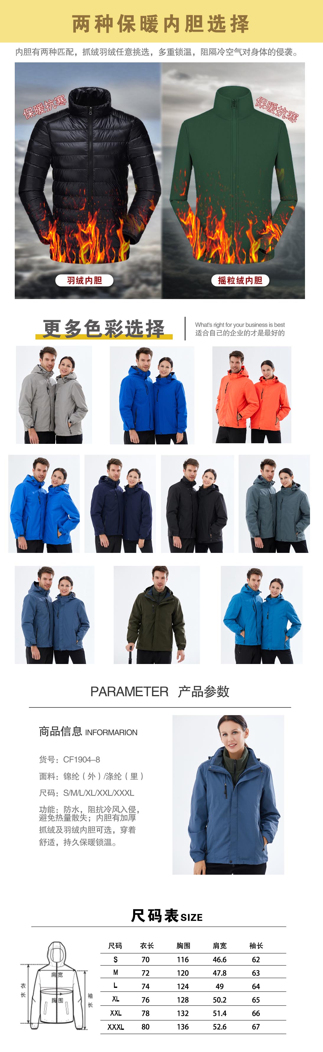 三合一沖鋒衣排行定做