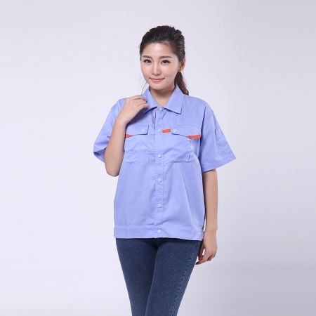 淺藍(lán)色短袖工作服AD046-DX