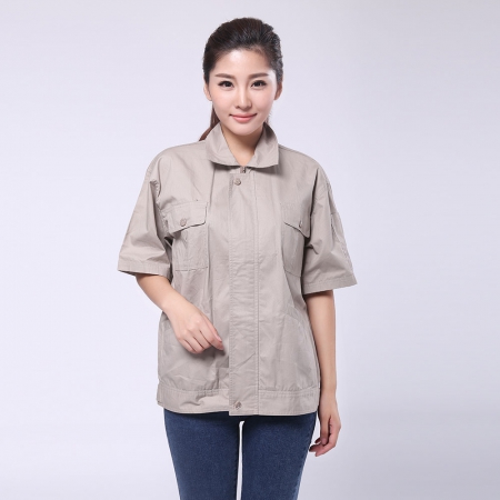 駝色短袖工作服AD109-DX