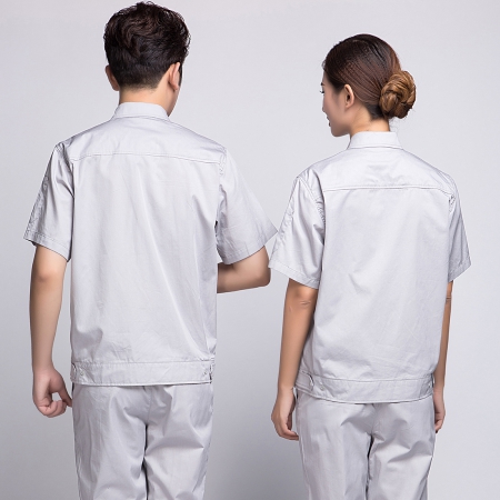 銀白色夏季工作服AD11-4